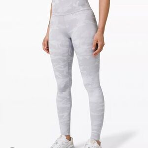 Lululemon grey white Camouflage Women's Leggings